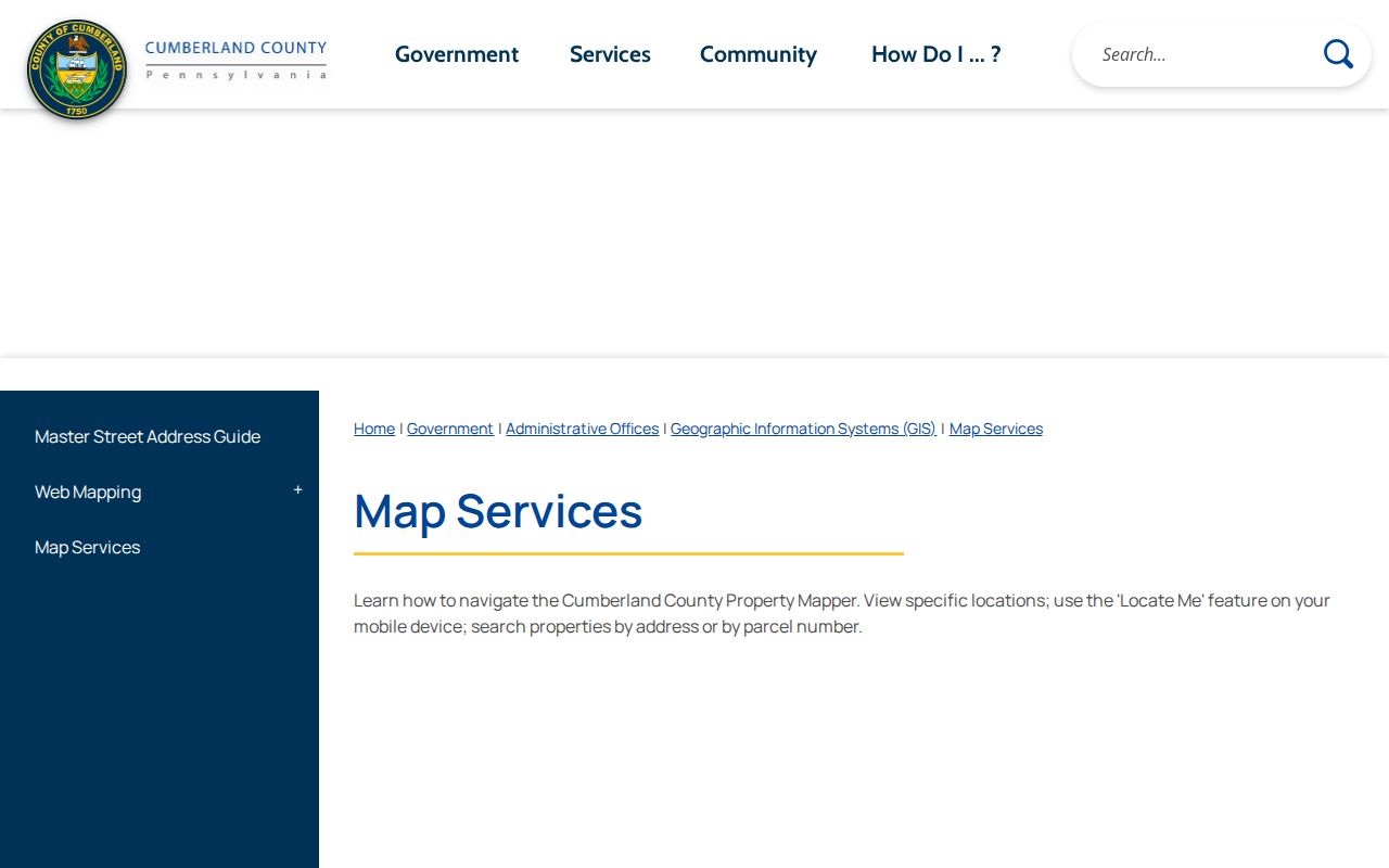 Cumberland neighbors research with County Map Services and adjacent parcels